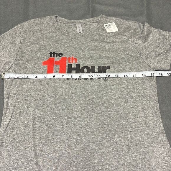 The 11th Hour with Stephanie Ruhle Women’s Gray Short Sleeve T-Shirt Size Large - Picture 4 of 5